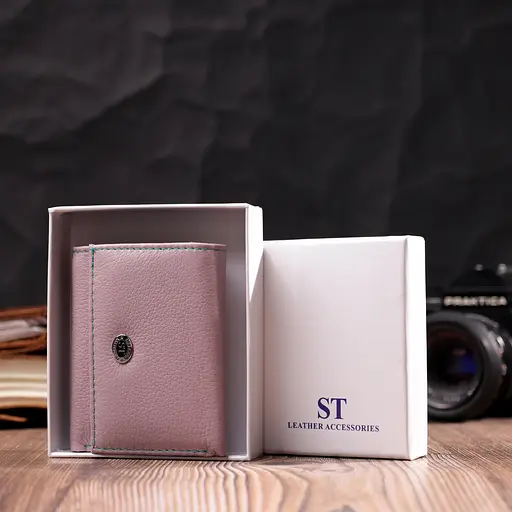 Кожаный женский кошелек ST Leather 9.5х8х2 см acs0028412 - фото 8