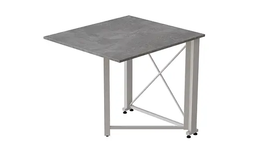 Стіл-книга трансформер Оріон 1 Ferrum-decor 750x810x730 Білий метал ДСП Бетон 16 мм (FRD-104610) - фото 6