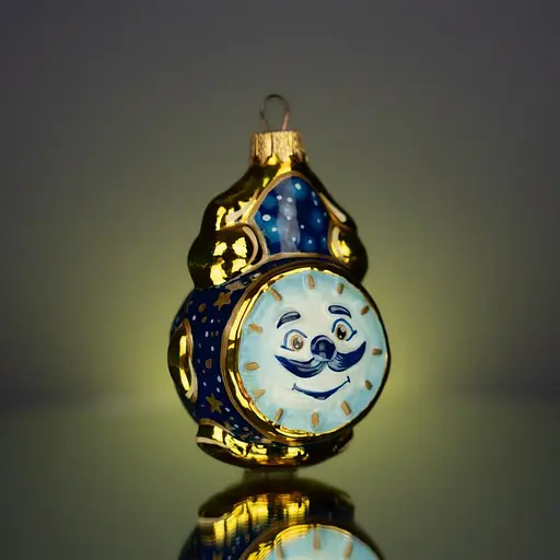 Ялинкова прикраса Різдвяні історії Зірковий годинник скло (4820001155198) - фото 3