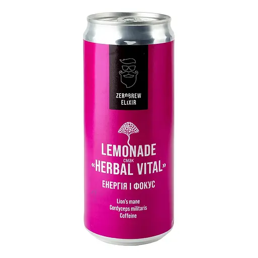 Напиток адаптогенный Beermaster Brewery Zerobrew Herbal Vital среднегазированный 0.33 л