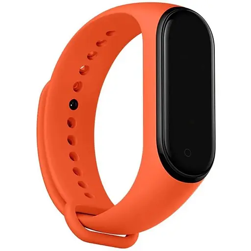 Ремешок Silicone Mi Band 5/6 Флуоресцентный красный - фото 1