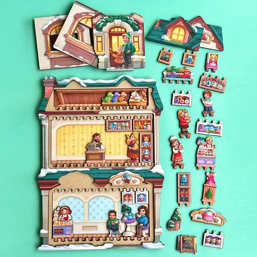 Двошаровий пазл-вкладиш "Магазин іграшок" PSD304 (ПСД304) - фото 6