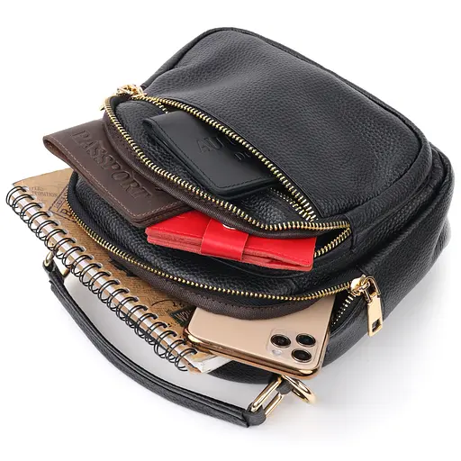 Жіноча шкіряна сумка Vintage 20х19х9 см sum0020315 - фото 6