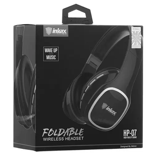 Наушники stereo гарнитура Inkax HP-07 Foldable (Черный) - фото 5