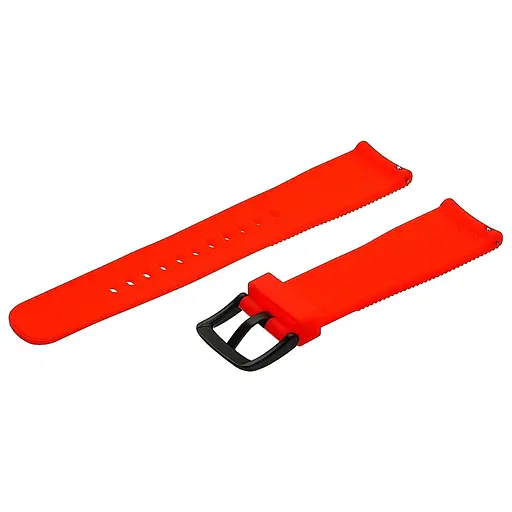 Ремешок силиконовый Semi-twill универсальный 20 мм оранжевый - фото 2