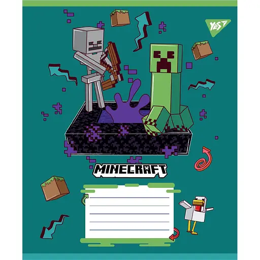 Уцінка. Набір зошитів Yes Minecraft Heroes A5 в клітинку 24 аркуші 20 шт. (767581) - фото 6