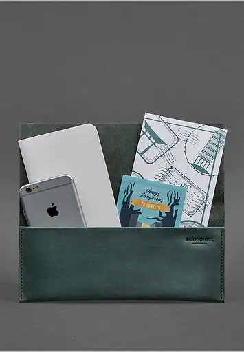 Кожаный тревел-кейс Voyager 1.0 зеленый с коричневым - фото 3