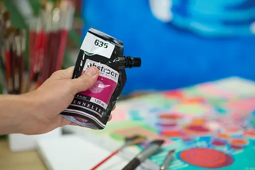 Акрилова фарба Sennelier Abstract, 120 мл, Кармін червоний (Carmine Red) - фото 4