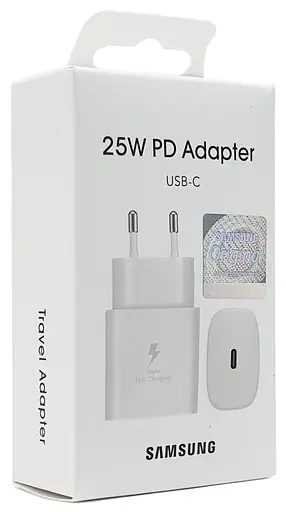 Зарядний пристрій Samsung Note 10 EP-ta800 PD25W 1 Type-C блок адаптер білий - фото 4