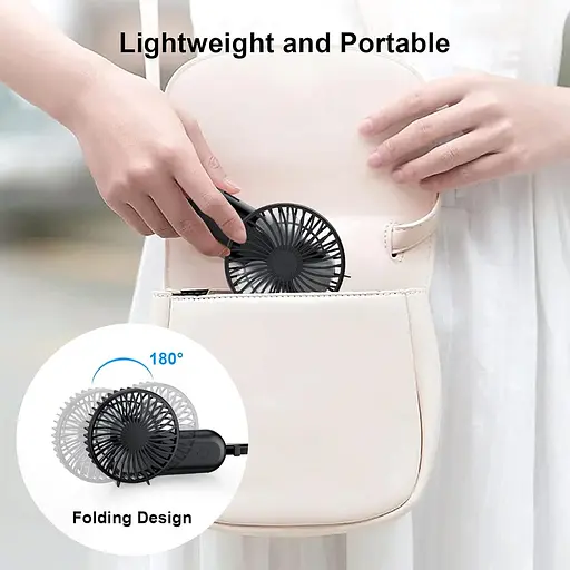 Ручной вентилятор APPFUSHI портативный USB 4 скорости - фото 4