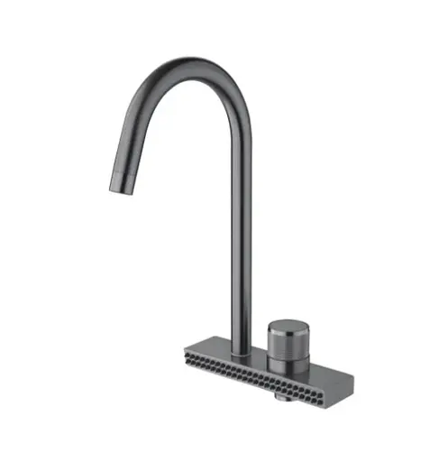 Змішувач для кухні Mixxus FOL-011 Graphite з функцією "водоспад" (MI6346) - фото 1