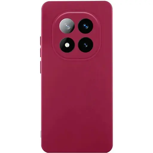 Чехол TPU Getman Liquid Silk Full Camera для Xiaomi Redmi Note 14 Pro+ 5G Бордовый / Marsala
