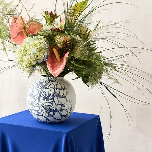 Ваза MBM HOME Елізіум залізна принт глибокий синій 230х230х210 мм (VB-02 PRINT/DEEP BLUE) - фото 5