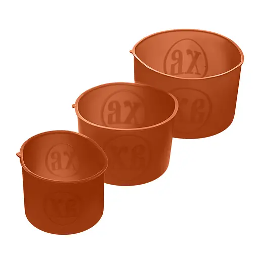 Набор из 3 силиконовых форм для выпекания пасхальной выпечки пасхи и куличей (паски) Ø20/12/15 см, A-plus Коричневый 84375 - фото 5