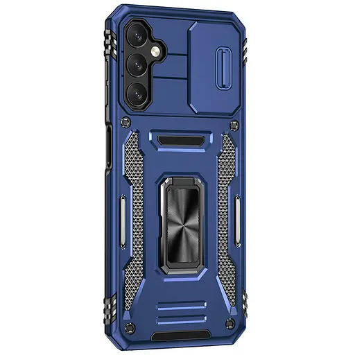 Ударопрочный чехол Epik Camshield Army Ring для Samsung Galaxy S24 Синий / Navy - фото 6