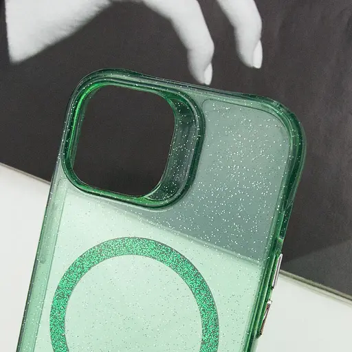 Чохол Epik TPU Radiance with MagSafe для Apple iPhone 15, 6.1 Green - фото 3