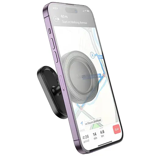 Автотримач Hoco H58 Show ring magnetic (multi-scene) Black - фото 3