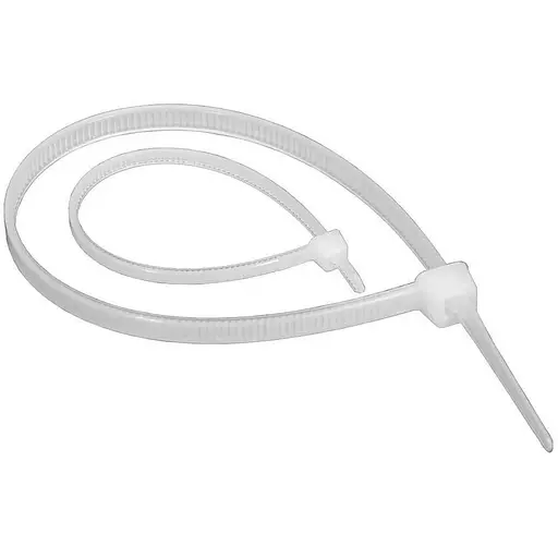 Стяжки для кабеля, 150 мм х 2.5 мм, 100 шт, белые, Atcom (4721) - фото 1