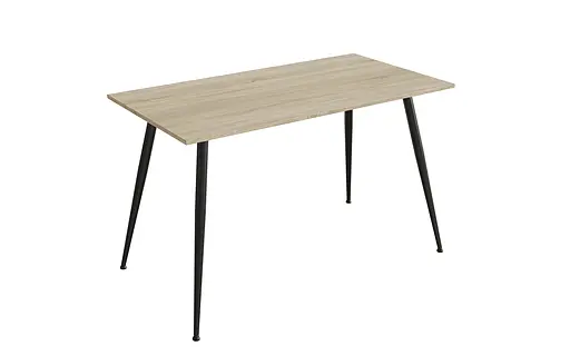 Кухонний стіл Марсель 40 Ferrum-decor 75x120x60 Чорний метал ДСП Дуб Сонома 16 мм (FRD-106756)