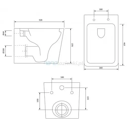 Унитаз Omnires Boston 53x36 rimless подвесной сиденье дюропласт white gloss BOSTONMWBP, Белый - фото 4