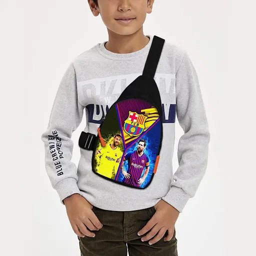 Сумка через плече дитяча Ліонель Мессі 29х17 см сумка слінг для хлопчика (02070)