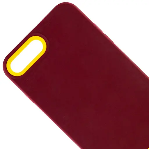 Чехол TPU+PC Bichromatic для Apple iPhone 7 plus/8 plus 5.5 Brown burgundy/Yellow - фото 2