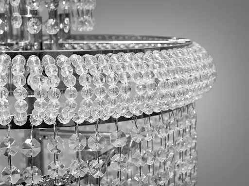 Вражаюча, сучасна каскадна кришталева люстра на 21 лампу, хром - фото 3