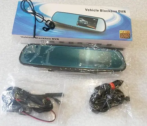 Зеркало видеорегистратор с камерой заднего вида Vehicle Blackbox DVR Full HD 4.3 дюймов Оригинал - фото 3
