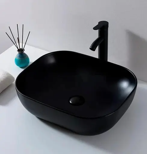 Умивальник Dusel Lindi 490151В, Чорний матовий - фото 2