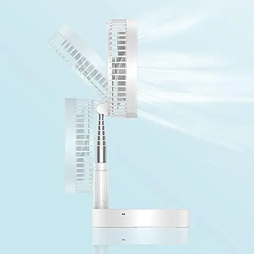 Портативний складний вентилятор P9s 7" із зарядкою 4 швидкості USB-зарядка - фото 6