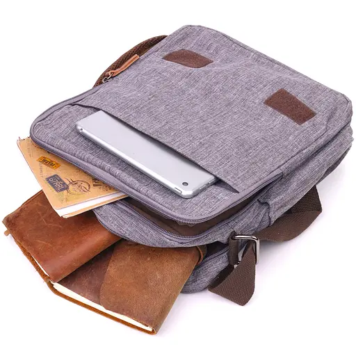 Чоловіча сумка через плече з текстилю 15х32х8 см Vintage 15х32х8 см sum0021450 - фото 7