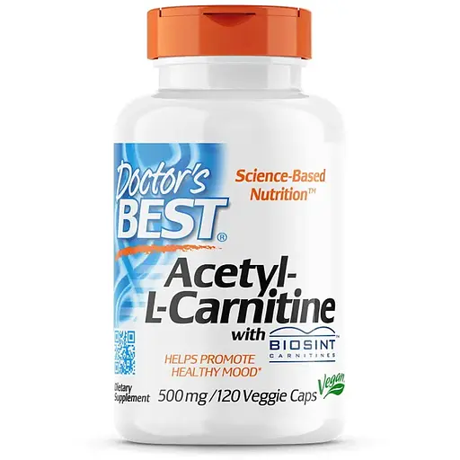 Жироспалювач Doctor's Best Acetyl-L-Carnitine 500 mg, 120 капсул - фото 1