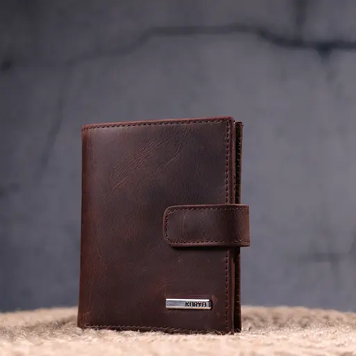 Мужской кошелек в vintage кожи 9.5х11х2.5 см KARYA 9.5х11х2.5 см acs0024259 - фото 8