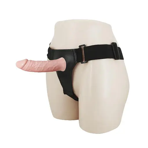 Фаллопротез с вибрацией Baile Ultra Passion Harness 15.5 см телесный - фото 7