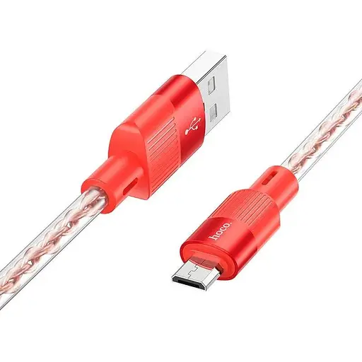 Кабель Hoco X99 Crystal junction Micro USB silicone charging data cable 1 м 2.4A