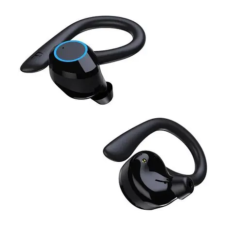 Беспроводные спортивные Bluetooth наушники TWS Q23 Pro водонепроницаемые с сенсорами и микрофоном Черный - фото 3