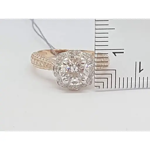 Золотое кольцо Харьковская ювелирная фабрика с фианитами Swarovski. 80512-СВ 18,5 - фото 6