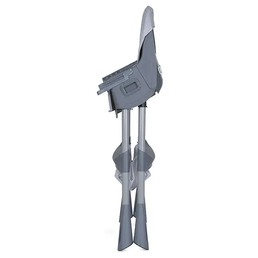 Стульчик для кормления Bambi M 5722 с корзиной для игрушек и чехлом из мягкой экокожи, серый - фото 6