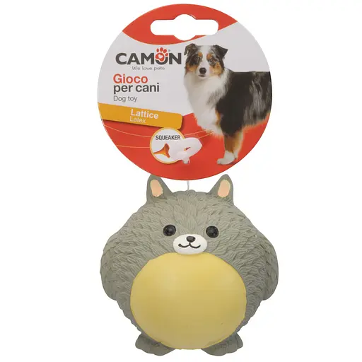 Іграшка для собак Camon шиншила латексна з пищалкою 9 см (AH233)