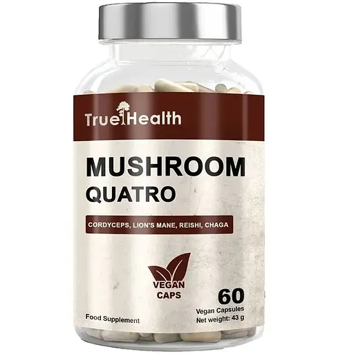 Смесь грибов True Health Mushroom Quatro, 60 вегакапсул