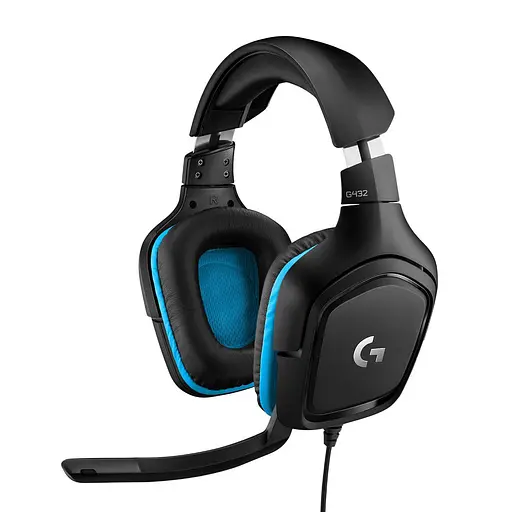 Комп'ютерна гарнітура Logitech G432 7.1 Surround Sound Black/Blue (981-000770) - фото 1