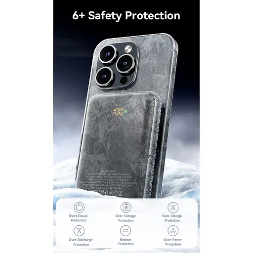 Павербанк Vention Magnetic Wireless Black 10 000 mAh / 20 Вт (FHNB0) - фото 3