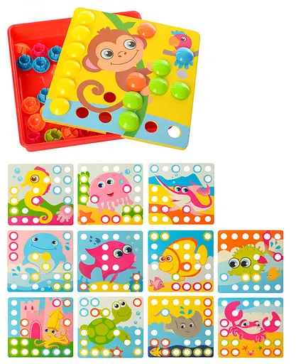 Детская развивающая мозаика SK 0003, 35 фишек 0003B