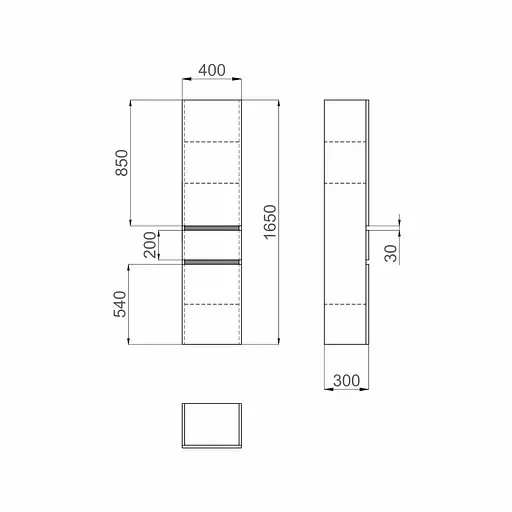 Пенал підвісний Sanwerk "Амата Air" 40 білий правий MV0000787, Білий - фото 5