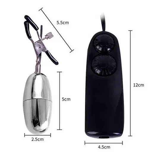 Вибрирующие зажимы на соски для сенсорного стимулирования Черный K000097 - фото 2