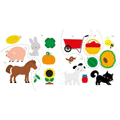 Развивающая книжка Мои первые слова На ферме 1829002 с наклейками - фото 4