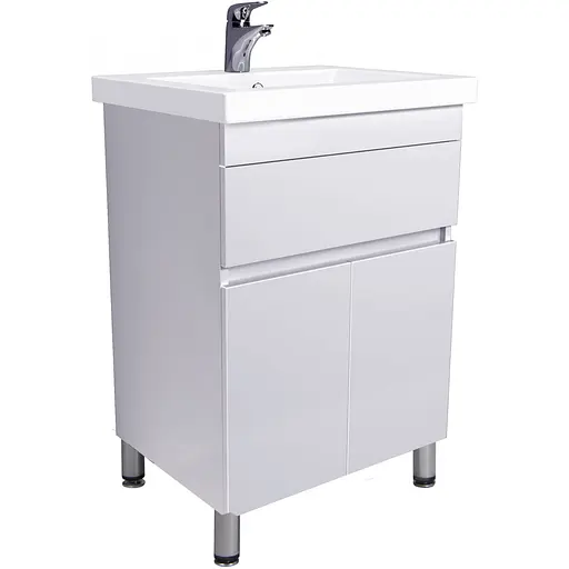 Тумба Мойдодир City White 60 з умивальником Como 60 Білий підлогова Білий - фото 1