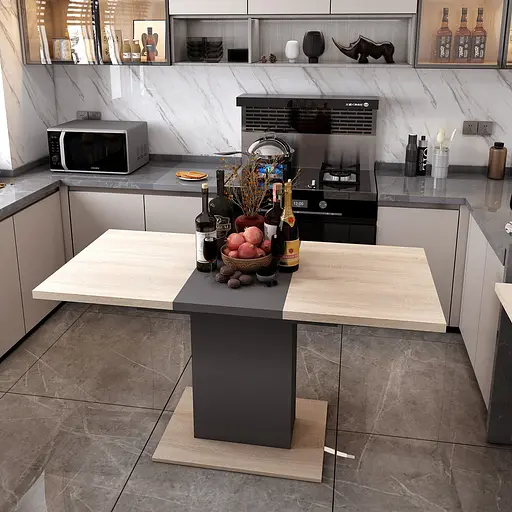 Столовый стол Doros Бостон Дуб Сонома/Графит 150х70х79 (81339362) - фото 6