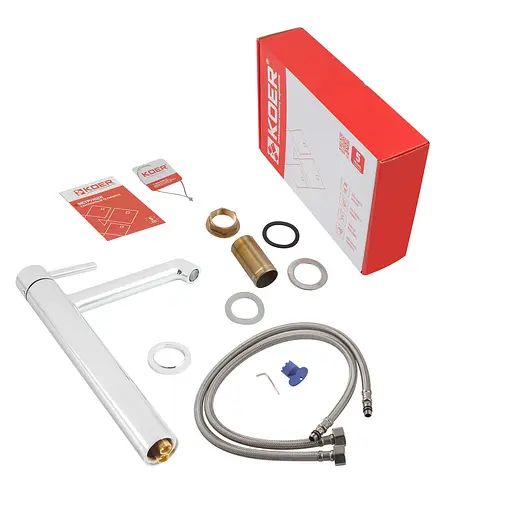 Змішувач для умивальника високий Koer KB-11029-01 хром KR5479 Хром - фото 5