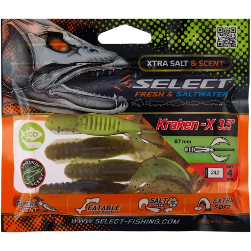 Силікон Select Kraken-X 3.5" #242 (4 шт/уп) - фото 2